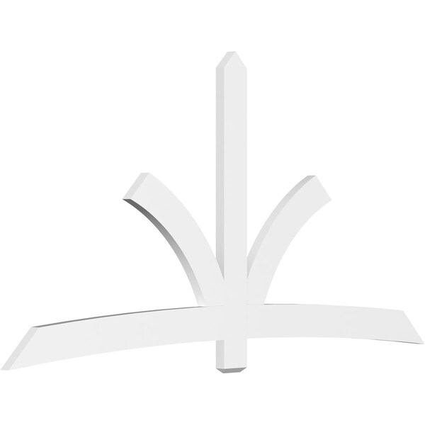 Ekena Millwork Davenport Architectural Grade PVC Gable Bracket, 108"W x 54"H x 2"D x 6"F, 12/12 Pitch GBP108X54X0206DAV00 - main